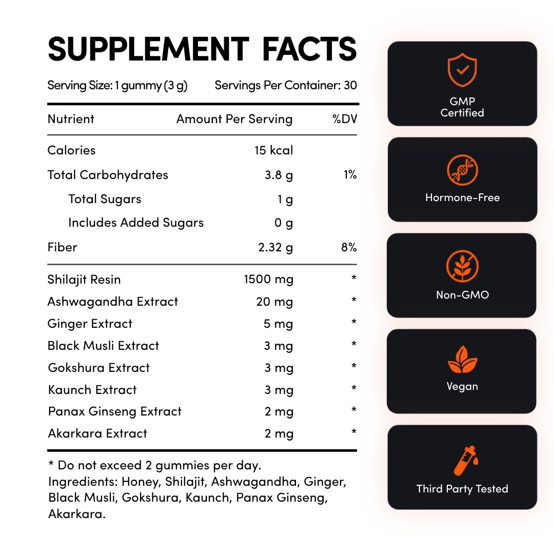 STAYR Gummies - Pure Shilajit for Men's Energy